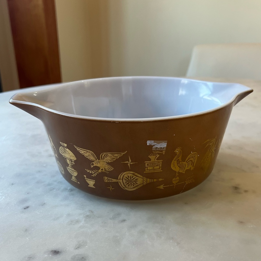 Vintage Brown Pyrex Mixing Bowl